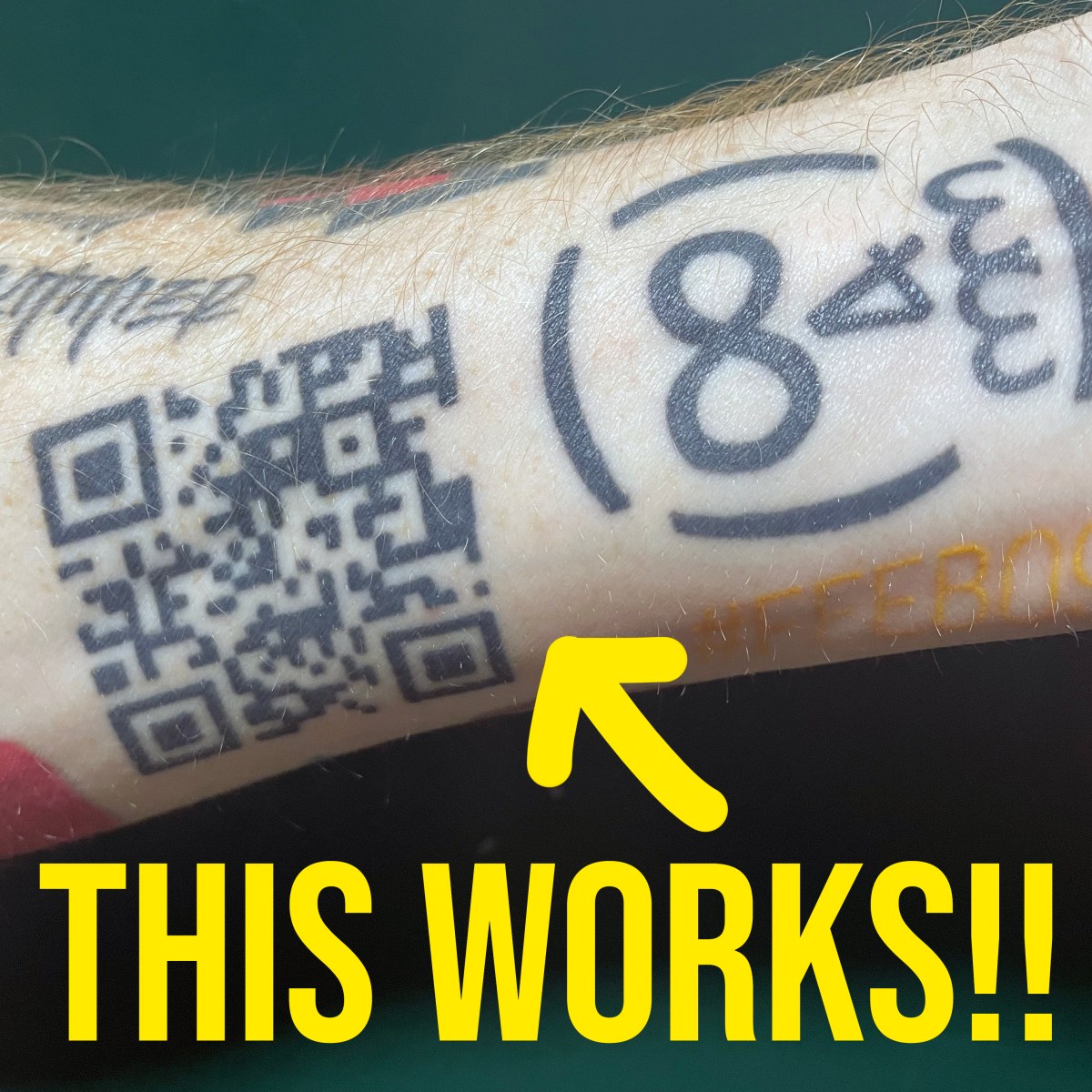 QR Code Tattoo that works! – TOM ROCKS MATHS